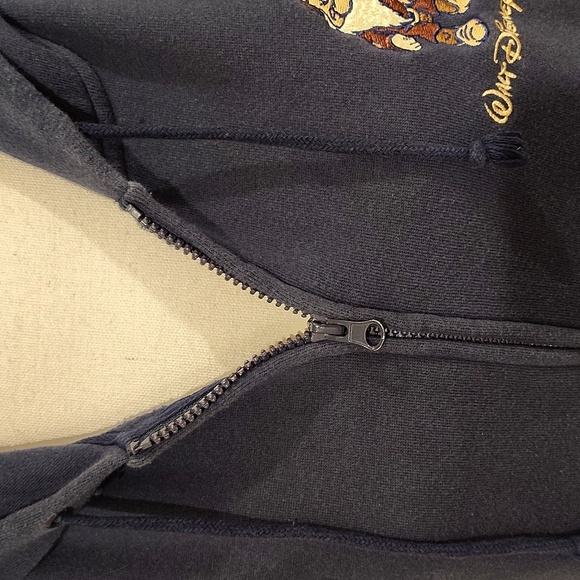 Disney Parks Navy up Up Sweatshirt Hooded Jacket Size Large Grumpy Dwarf Logo - Picture 3 of 9